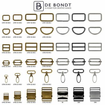 D-Ringen metaal 38 mm