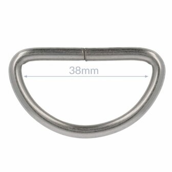 D-Ringen metaal 38 mm