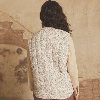 Gewatteerde Mousseline Padded Linen Flowers