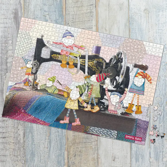 Naaiende kabouters, puzzel in doos, 1000 stuks