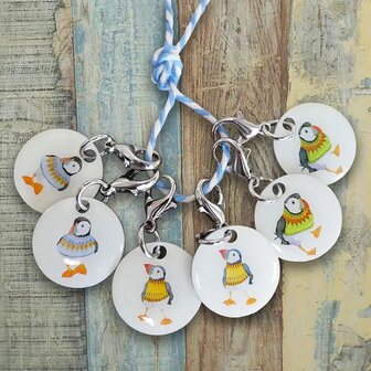 Woolly Puffin Crochet Stitch Markers