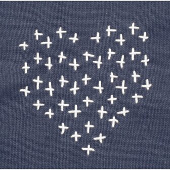 ReStyle Sashiko sjabloon harten patroon maat 10 x 10 cm