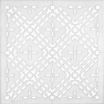 ReStyle Sashiko sjabloon ruiten patroon maat 10 x 10 cm