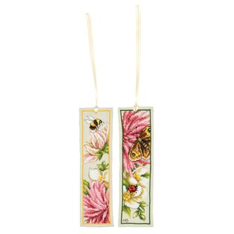 Bladwijzerkit roze dahlia set van 2