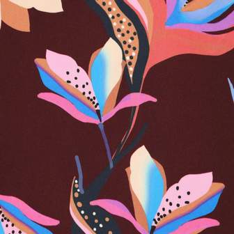 Viscose-elastaan stof &ndash; Dancing Tulips