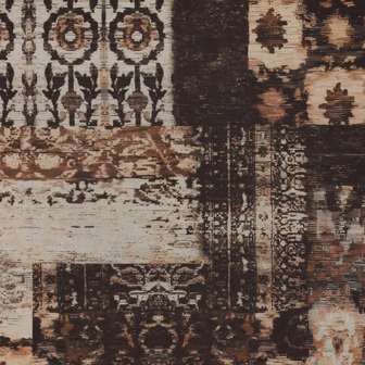 Viscose stof Archie &ndash; Digitale print in naturel tinten