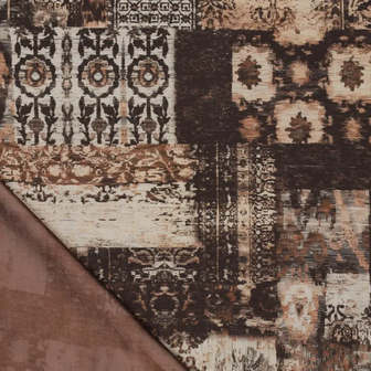 Viscose stof Archie &ndash; Digitale print in naturel tinten