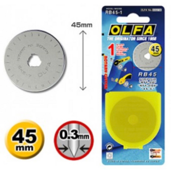 OLFA RB45 reservemessen &ndash; 45 mm vervangmessen voor rolmes