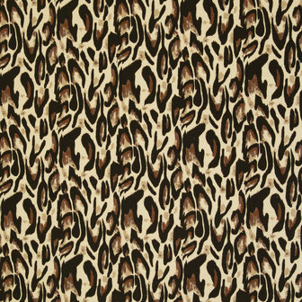 Tricot Leska met panterprint &ndash; Modieuze rekbare stof, 150 cm breed