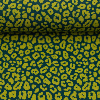 Tricot met panterprint &ndash; Zachte rekbare stof, 150 cm breed