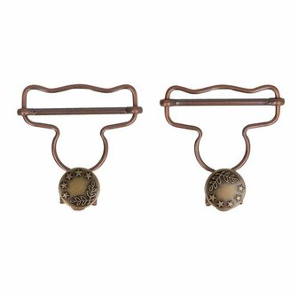 Milward tuinbroeksluiting brons &ndash; 40 mm, haak en knoop