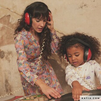 Katia Popeline Bloemenprint &ndash; 100% katoen, Oeko-Tex