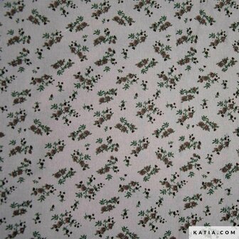 Katia Flannel Cotton Print Bee Different Flowers &ndash; 100% katoen