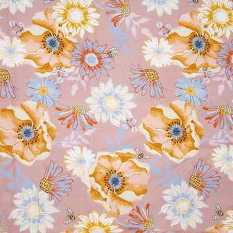 Bee Different &ndash; 100% Viscose Bloemenstof | Katia Fabrics