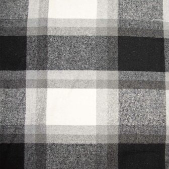 Plaid Irish Flanel Winter &ndash; Geruite flanel zwart-wit-grijs | Katia Fabrics