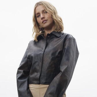 Vegan Kunstleer Chester Black Coffee &ndash; Stevig leer voor jassen &amp; accessoires