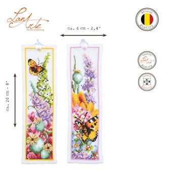 Bladwijzer kit kleurig bloemenboeket set van 2