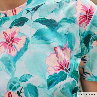Sport Print T shirt Hibiscus