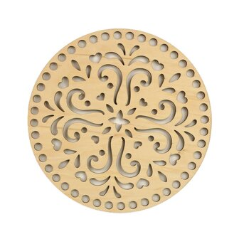 Durable Houten Mandala 17 cm &ndash; Decoratieve Mandala van Berkenhout voor Creatieve Projecten