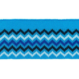 cuff jacquard chevron aqua-marine