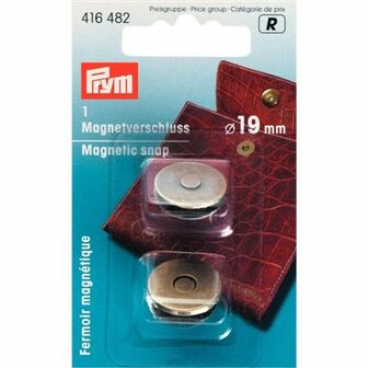 Magneetsluiting 19 mm oudmessing