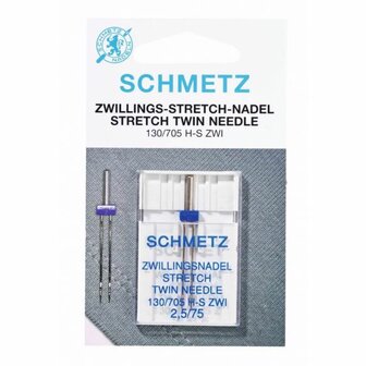 Schmetz naaimachine naalden stretch tweeling 2.5 mm