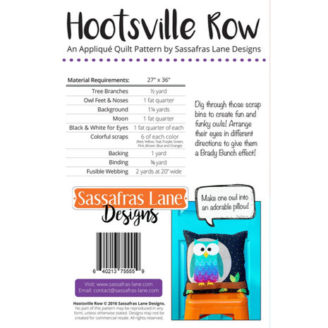 Hootsville Row Sassafras Lane Designs