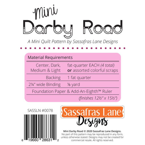 Mini Darby Road Sassafras Lane Designs