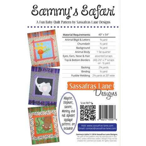 Sammy's Safari Sassafras Lane Designs