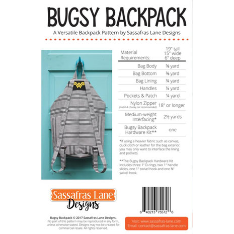 Bugsy Backpack Sassafras Lane Designs