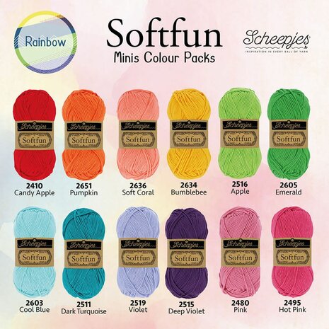 Scheepjes Softfun Rainbow Colour Pack