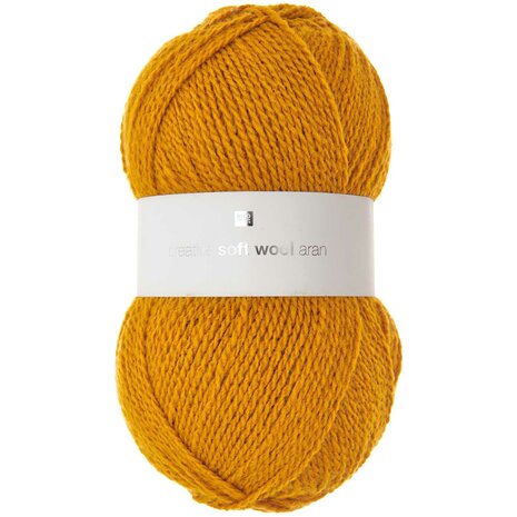 soft wool aran mosterd