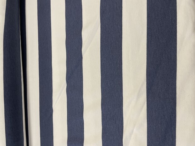 French terry big stripe blauw wit