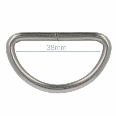 D-Ringen metaal 38 mm