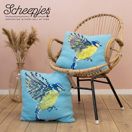 Scheepjes CKAL Blue Tit Cushion kit