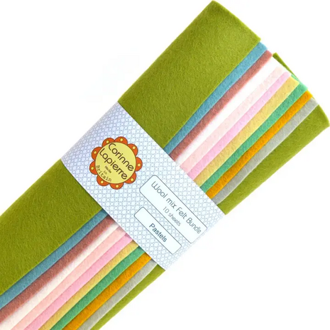 Felt Bundle of 10 Sheets - Pastels