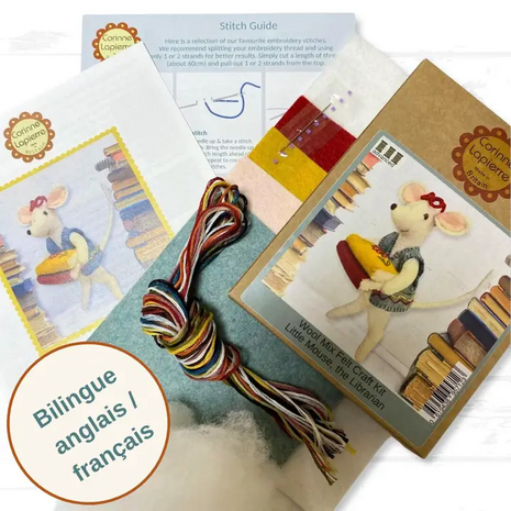Little Mouse the Librarian Vilt Craft Mini Kit