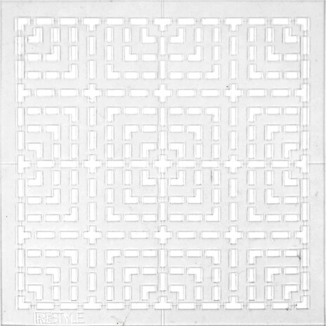 ReStyle Sashiko sjabloon seigaiha (golven) patroon maat 10 x 10 cm