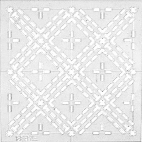 ReStyle Sashiko sjabloon ruiten patroon maat 10 x 10 cm