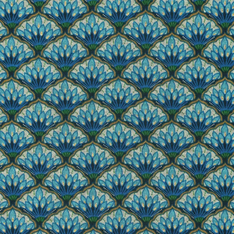 Punta di Roma met retroprint – 150 cm breed Deze stijlvolle Punta di Roma met retroprint is een comfortabele, middelzwar
