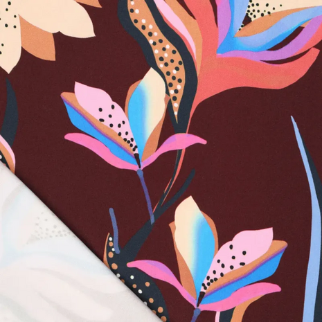 Viscose-elastaan stof – Dancing Tulips