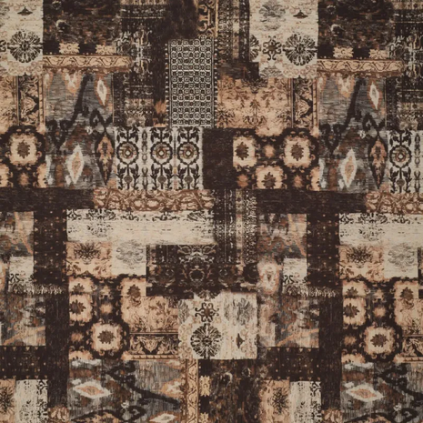Viscose stof Archie – Digitale print in naturel tinten