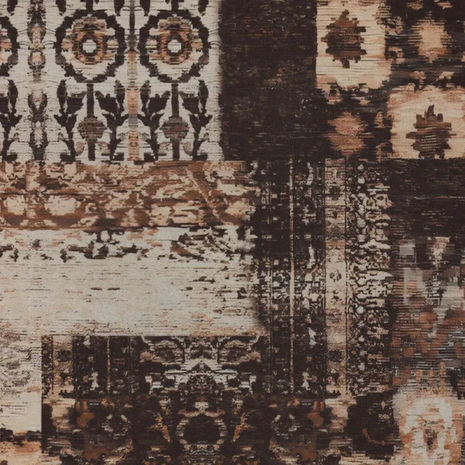 Viscose stof Archie – Digitale print in naturel tinten