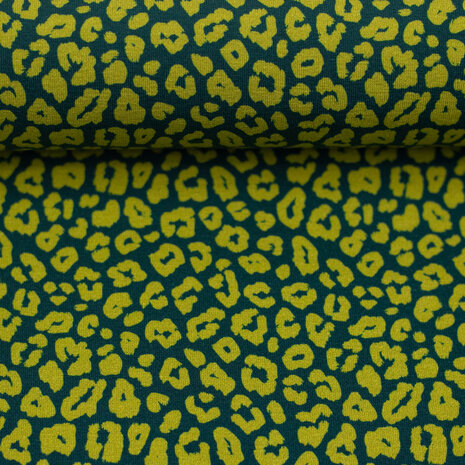 Tricot met panterprint – Zachte rekbare stof, 150 cm breed