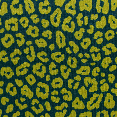 Tricot met panterprint – Zachte rekbare stof, 150 cm breed