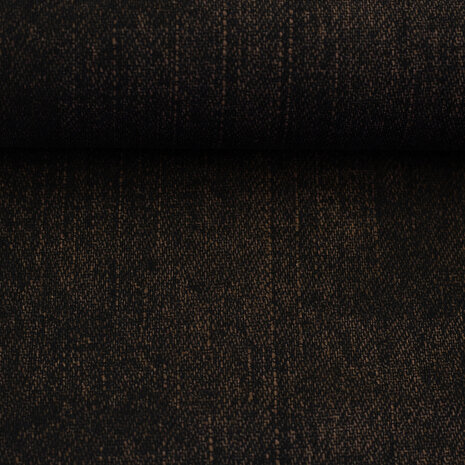 French Terry denimlook donkerbruin – 150 cm breed