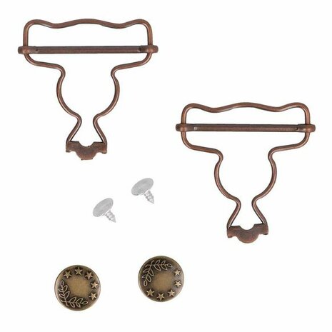 Milward tuinbroeksluiting brons – 40 mm, haak en knoop