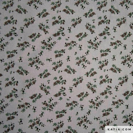 Katia Flannel Cotton Print Bee Different Flowers – 100% katoen