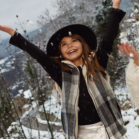 Plaid Irish Flanel Winter – Geruite flanel zwart-wit-grijs | Katia Fabrics