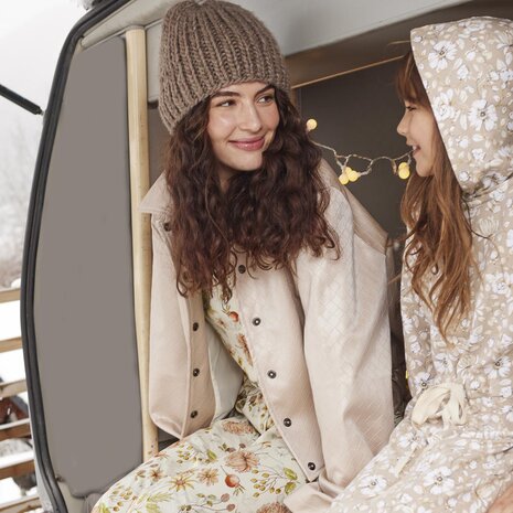 Vegan Leather Braid Star White – Gevlochten vegan leer voor jassen & accessoires